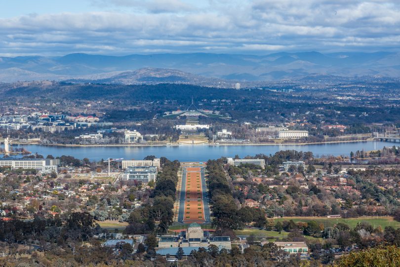 Canberra view from Mount Ainslie