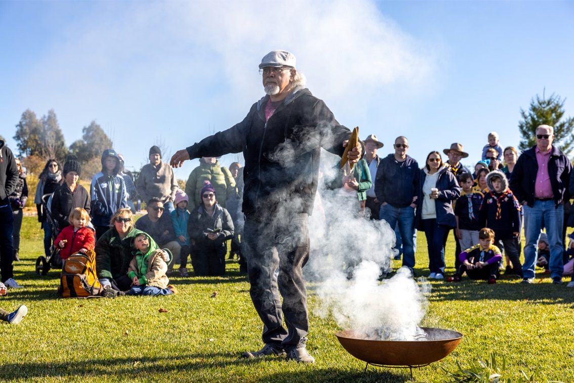 smoking ceremony at Reconciliation Day