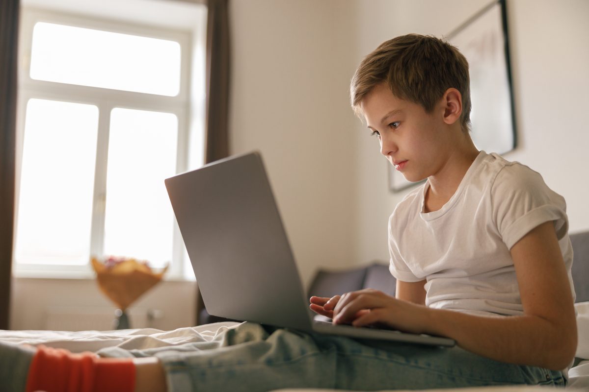 boy on laptop