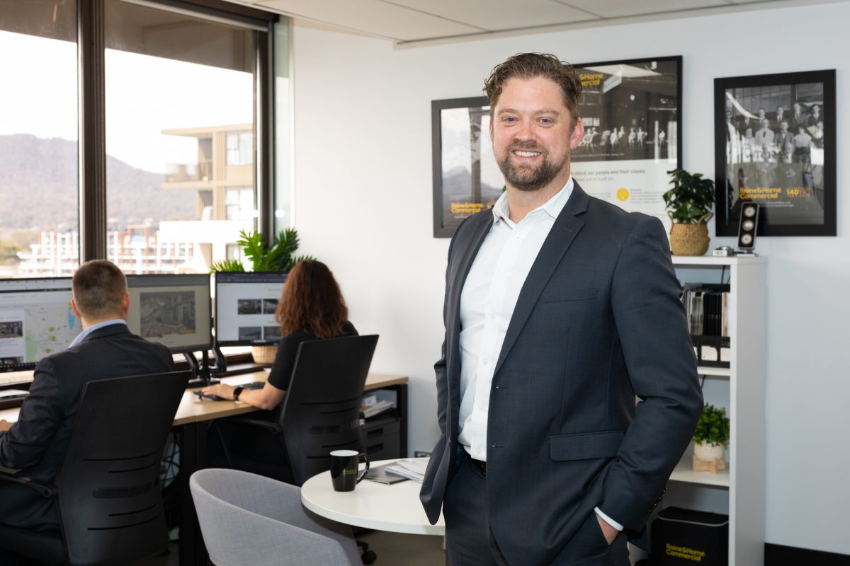 Raine and Horne Commercial Canberra director Mark Nicholls in the office