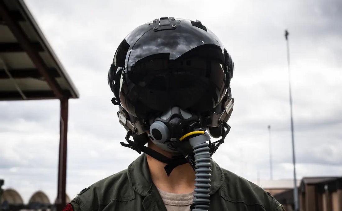pilot in helmet