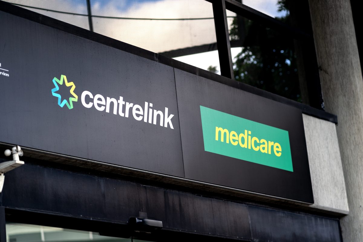 Centrelink and Medicare Office sign