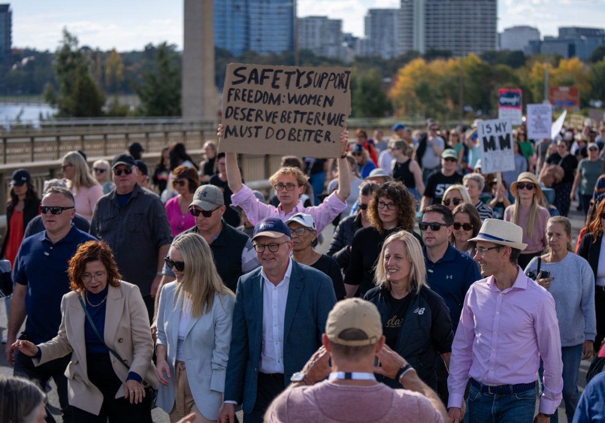 Albo Women against violence rally