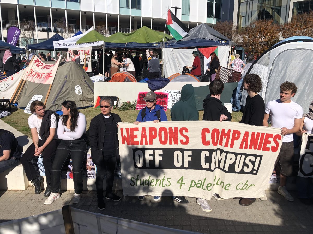 Gaza encampment at ANU