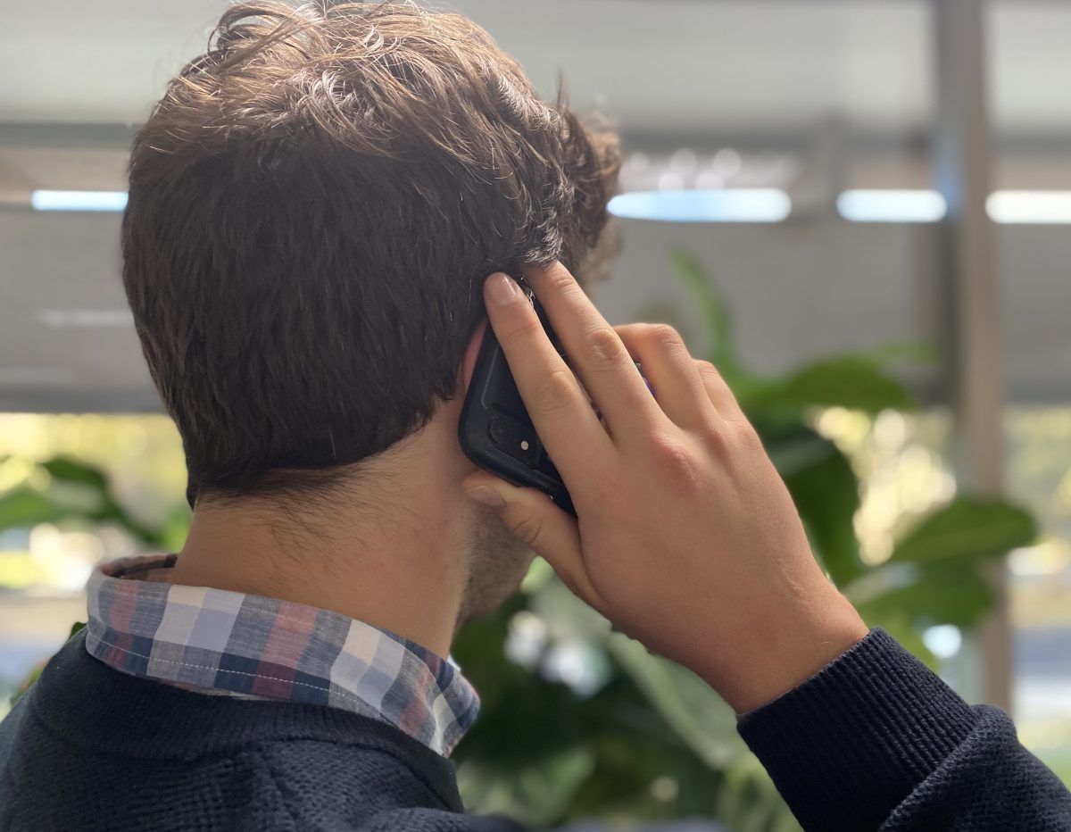 man making phone call