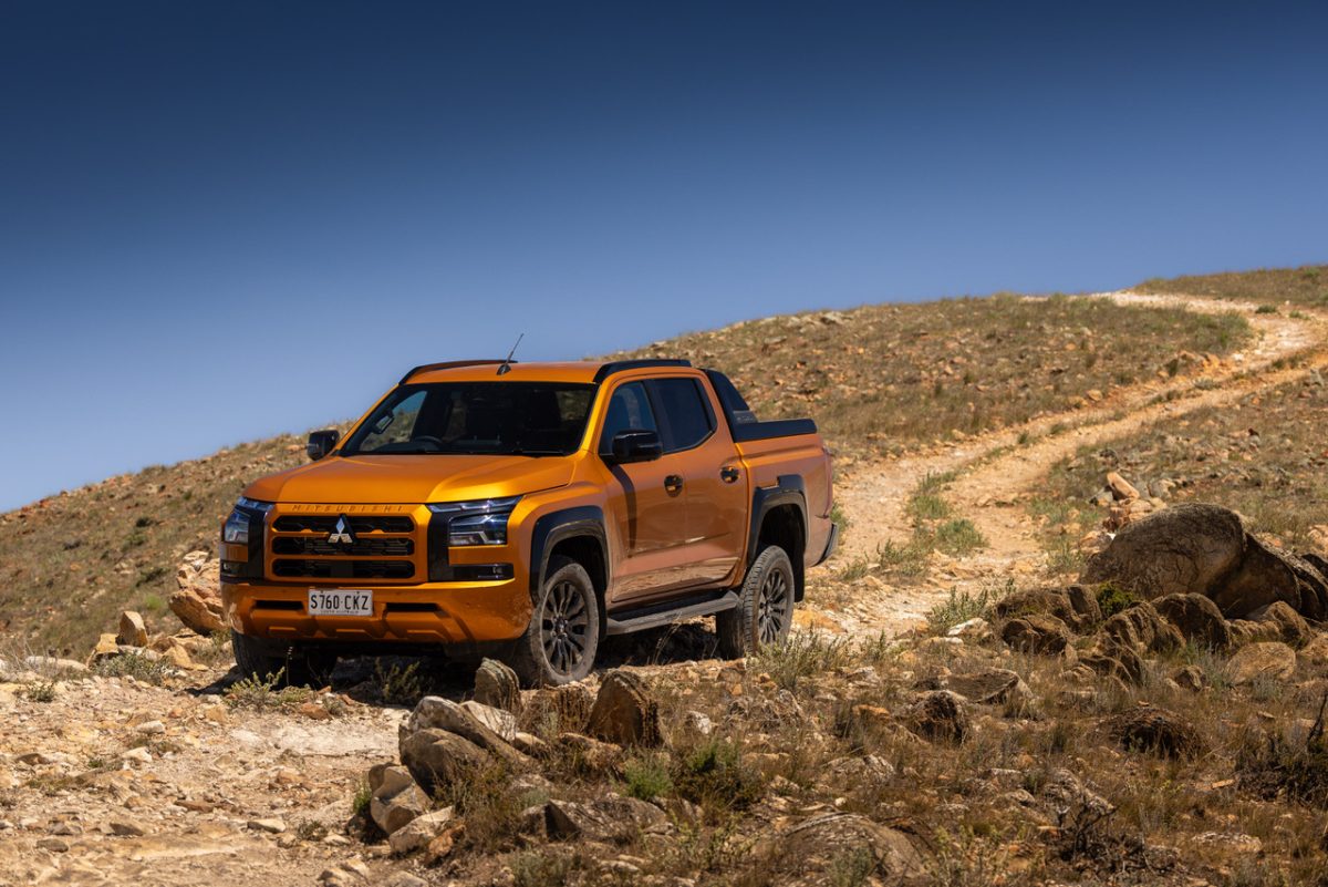 ute offroad on a hill