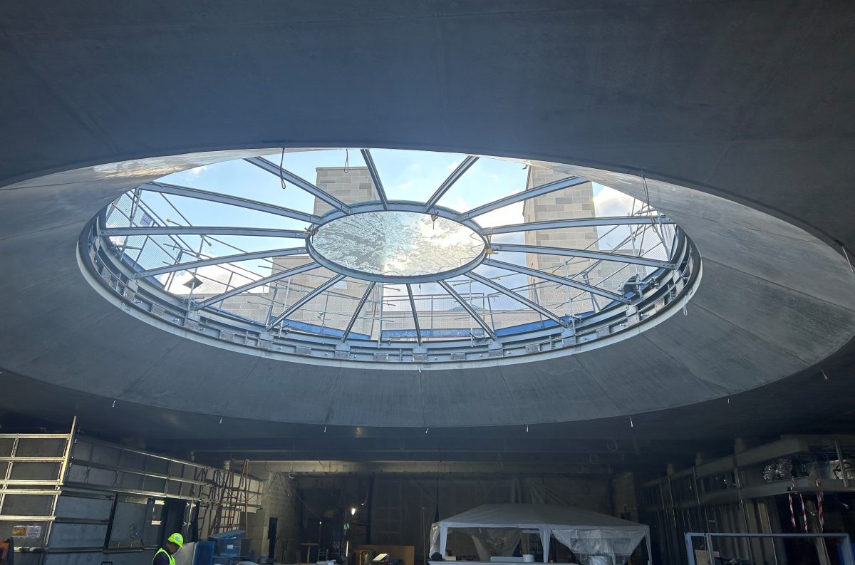 Glass occulus at War Memorial