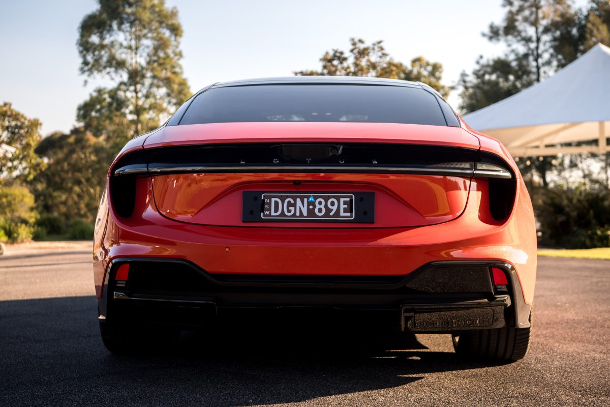 Back of red sports car