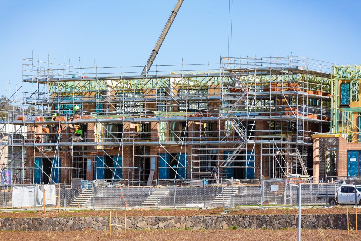 Construction of townhouses