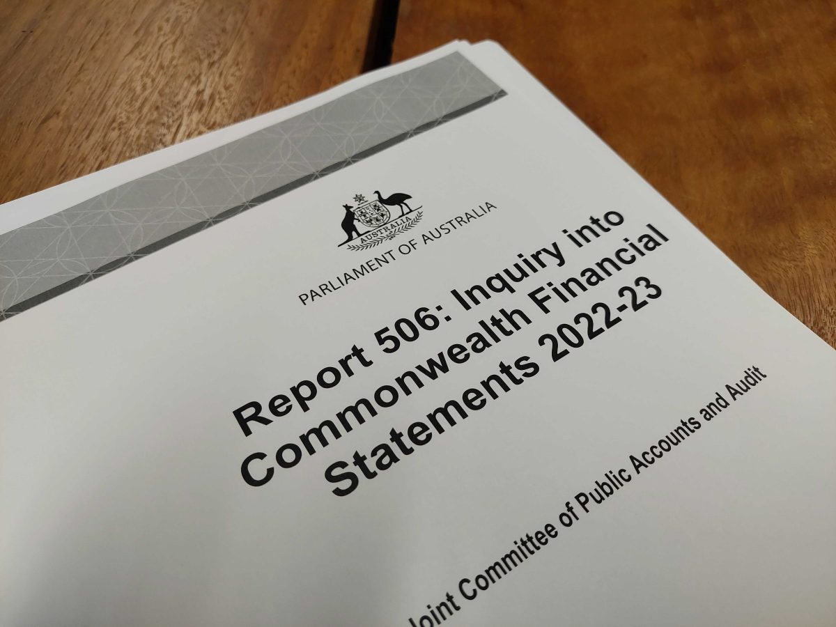 Inquiry into Commonwealth Financial Statements front page