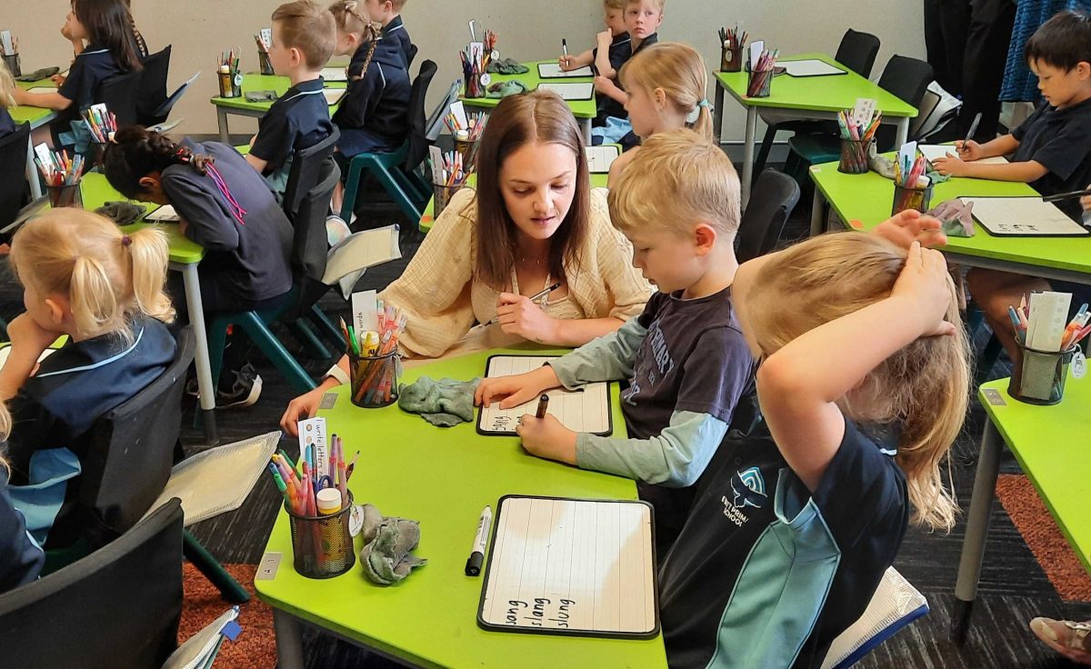 teacher with young children