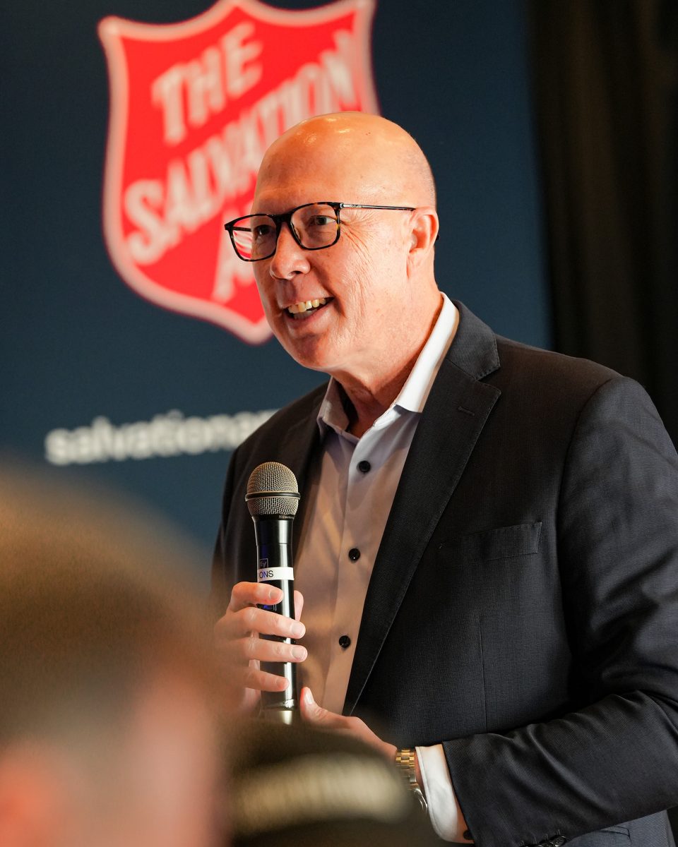 Peter Dutton at the Salvation Army