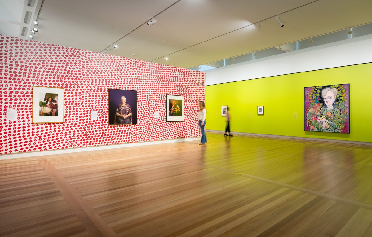 People peruse new NPG exhibition in bloom