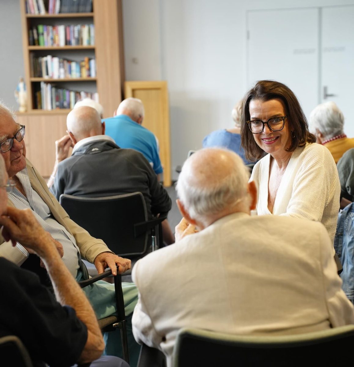 Anne Ruston with elderly people