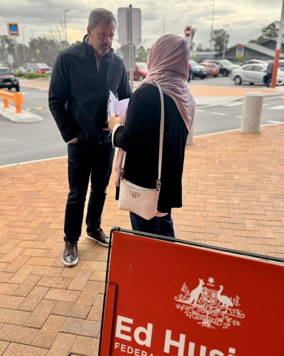 Ed Husic in July at his mobile electorate office