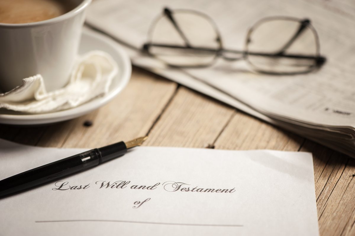 Last will and testament form