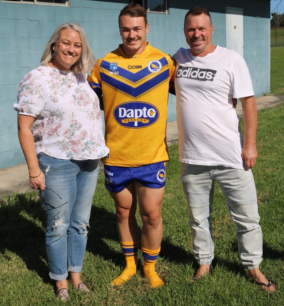 Stacey and Ralph Chater with their son, Brayden. Brayden was a keen football player who died of meningococcal B at the age of 23. 