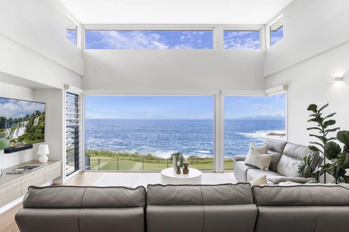 Lounge room with ocean views