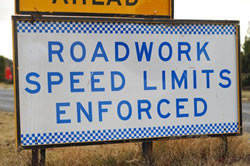 Police slow down roadwork speedsters
