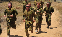 Reservist employees on parade