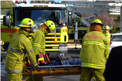 Travelling firefighters welcomed home