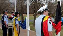 Flags fly at Police Headquarters