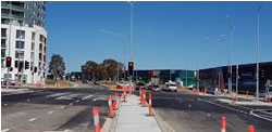 Traffic switched over on Gundaroo Road