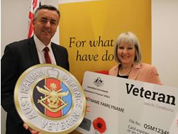 Badges and cards to recognise veterans