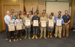 Rangers in swim at Great Barrier Reef