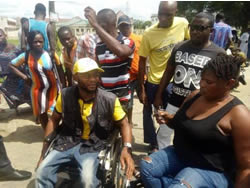 NIGERIA: Disabled workers protest for jobs