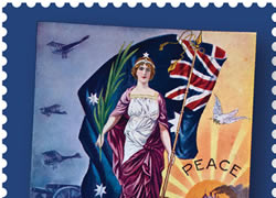 Anzac stamps posted for peace