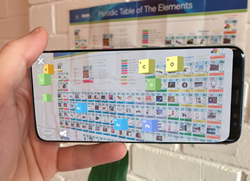 Science app has periodic formula