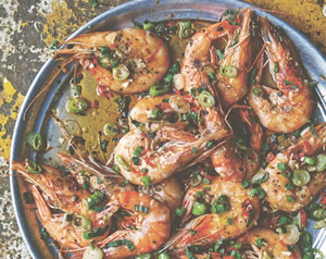 Chilli and Mint Prawns