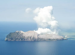 Volcano victims return home