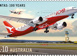Aviation century stamp takes off