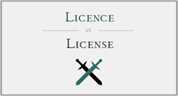 Licence vs license