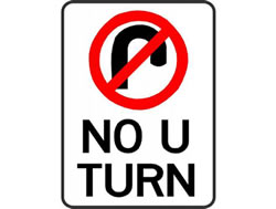 New road sign takes ‘you’ out of U-turn