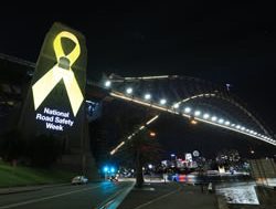 Sydney lights up to see road safety