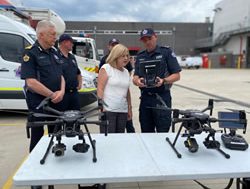 Firefighters warm up to match with drones