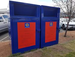 Charity bins begin at home again