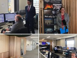 Weather Bureau in fine and mild new office