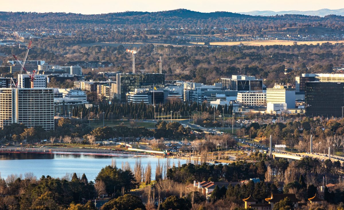 Canberra city skyline.