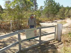 Riding trailbikers flattened in reserve