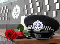 Police stand up for fallen comrades