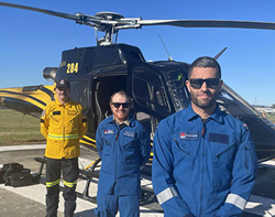 Fire trail inspectors ready for take-off