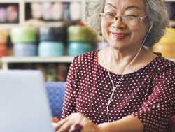 Seniors connecting with online courses