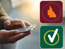 Digital check-in app ticking off certificates