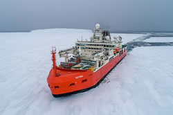 Antarctic’s new ship breaks ice with science