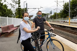 Train doors open for bikes and e-scooters