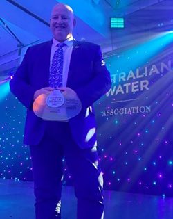 Water executive Eamonn taps a splash
